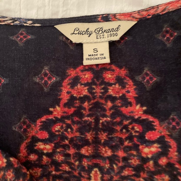 LUCKY Brand Peasant Blouse Size S - Picture 7 of 8